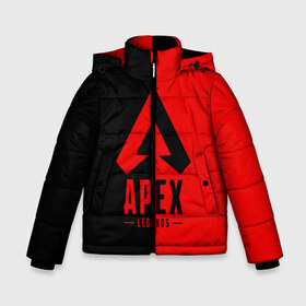 Зимняя куртка для мальчиков 3D с принтом APEX LEGENDS RED в Новосибирске, ткань верха — 100% полиэстер; подклад — 100% полиэстер, утеплитель — 100% полиэстер | длина ниже бедра, удлиненная спинка, воротник стойка и отстегивающийся капюшон. Есть боковые карманы с листочкой на кнопках, утяжки по низу изделия и внутренний карман на молнии. 

Предусмотрены светоотражающий принт на спинке, радужный светоотражающий элемент на пуллере молнии и на резинке для утяжки | Тематика изображения на принте: apex | legend | legends | titanfall | апекс | арех | бангалор | бладхаунд | верхушки | гибралтар | каустик | лайфлайн | легенда | легенды | ледженд | леджендс | мираж | орех | рэйф | титанфол