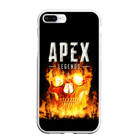 Чехол для iPhone 7Plus/8 Plus матовый с принтом APEX LEGENDS в Новосибирске, Силикон | Область печати: задняя сторона чехла, без боковых панелей | Тематика изображения на принте: apex | apex legends | апекс | апекс легенд | апекс легендс | бой | игра | компьютерная игра | королевская битва | лучшее | огонь | онлайн игра | популярное | хит | череп | шутер