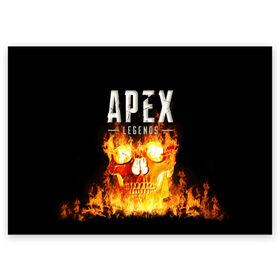 Поздравительная открытка с принтом APEX LEGENDS в Новосибирске, 100% бумага | плотность бумаги 280 г/м2, матовая, на обратной стороне линовка и место для марки
 | apex | apex legends | апекс | апекс легенд | апекс легендс | бой | игра | компьютерная игра | королевская битва | лучшее | огонь | онлайн игра | популярное | хит | череп | шутер