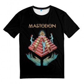 Мужская футболка 3D с принтом Mastodon в Новосибирске, 100% полиэфир | прямой крой, круглый вырез горловины, длина до линии бедер | Тематика изображения на принте: leviathan | mastodon | metal | sludge metal | stoner | грув метал | группы | мастодон | метал | музыка | рок
