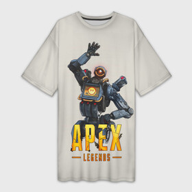 Платье-футболка 3D с принтом APEX LEGENDS в Новосибирске,  |  | apex | apex legends | апекс | апекс легенд | апекс легендс | бой | игра | компьютерная игра | королевская битва | лучшее | онлайн игра | популярное | хит | шутер