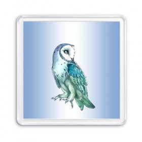 Магнит 55*55 с принтом сова в Новосибирске, Пластик | Размер: 65*65 мм; Размер печати: 55*55 мм | owl | ночь | птица | сова | филин