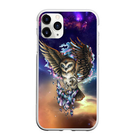 Чехол для iPhone 11 Pro Max матовый с принтом сова в Новосибирске, Силикон |  | owl | галактика | звезды | космос | млечный путь | ночь | птица | сова | филин
