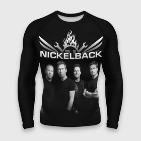 Мужской рашгард 3D с принтом Nickelback в Новосибирске,  |  | Тематика изображения на принте: dark horse | feed the machine | nickelback | no fixed adress | группы | метал | музыка | никлбэк | рок | хард рок | чед крюгер