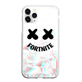 Чехол для iPhone 11 Pro матовый с принтом FORTNITE x MARSHMELLO в Новосибирске, Силикон |  | 2019 | dj | fortnite | game | glitch | marshmello | usa | америка | глитч | игра | клубная музыка | маршмелло | музыка | музыкант | ф | фортнайт