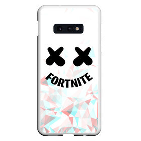 Чехол для Samsung S10E с принтом FORTNITE x MARSHMELLO в Новосибирске, Силикон | Область печати: задняя сторона чехла, без боковых панелей | 2019 | dj | fortnite | game | glitch | marshmello | usa | америка | глитч | игра | клубная музыка | маршмелло | музыка | музыкант | ф | фортнайт