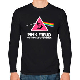 Мужской лонгслив хлопок с принтом Pink Freud в Новосибирске, 100% хлопок |  | Тематика изображения на принте: pink freud | sigmund freud | зигмунд фрейд | фрейд