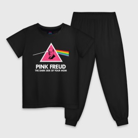 Детская пижама хлопок с принтом Pink Freud в Новосибирске, 100% хлопок |  брюки и футболка прямого кроя, без карманов, на брюках мягкая резинка на поясе и по низу штанин
 | pink freud | sigmund freud | зигмунд фрейд | фрейд