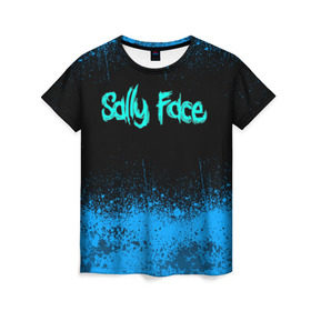 Женская футболка 3D с принтом Sally Face (19) в Новосибирске, 100% полиэфир ( синтетическое хлопкоподобное полотно) | прямой крой, круглый вырез горловины, длина до линии бедер | face | fisher | larry johnson | mask | sally | sally face | sally fisher | демоны | духи | маска | призраки | салли | салли фейс | салли фишер | фейс