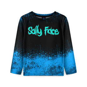 Детский лонгслив 3D с принтом Sally Face (19) в Новосибирске, 100% полиэстер | длинные рукава, круглый вырез горловины, полуприлегающий силуэт
 | face | fisher | larry johnson | mask | sally | sally face | sally fisher | демоны | духи | маска | призраки | салли | салли фейс | салли фишер | фейс