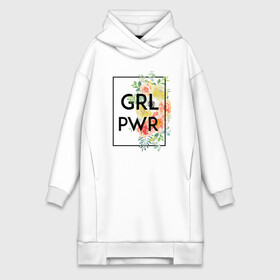 Платье-худи хлопок с принтом GRL PWR в Новосибирске,  |  | 8 марта | feminism | girl power | like a girl | venus | весна | женщины | международный женский день | подарок | феминизм