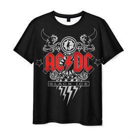 Мужская футболка 3D с принтом AC/DC в Новосибирске, 100% полиэфир | прямой крой, круглый вырез горловины, длина до линии бедер | ac dc | acdc | группы | метал | музыка | рок | хард рок | эйси диси | эйсидиси