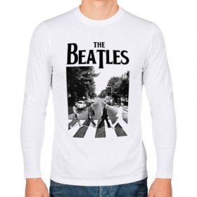 Мужской лонгслив хлопок с принтом The Beatles в Новосибирске, 100% хлопок |  | beatles | the beatles | битлз | битлс | битлы | группы | джон леннон | джордж харрисон | легенды | музыка | пол маккартни | ринго старр | рок
