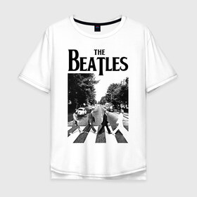 Мужская футболка хлопок Oversize с принтом The Beatles в Новосибирске, 100% хлопок | свободный крой, круглый ворот, “спинка” длиннее передней части | beatles | the beatles | битлз | битлс | битлы | группы | джон леннон | джордж харрисон | легенды | музыка | пол маккартни | ринго старр | рок