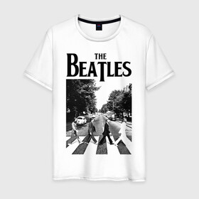 Мужская футболка хлопок с принтом The Beatles в Новосибирске, 100% хлопок | прямой крой, круглый вырез горловины, длина до линии бедер, слегка спущенное плечо. | Тематика изображения на принте: beatles | the beatles | битлз | битлс | битлы | группы | джон леннон | джордж харрисон | легенды | музыка | пол маккартни | ринго старр | рок