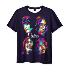 Мужская футболка 3D с принтом The Beatles в Новосибирске, 100% полиэфир | прямой крой, круглый вырез горловины, длина до линии бедер | Тематика изображения на принте: beatles | the beatles | битлз | битлс | битлы | группы | джон леннон | джордж харрисон | легенды | музыка | пол маккартни | ринго старр | рок