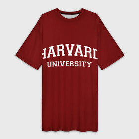 Платье-футболка 3D с принтом Harvard University_девиз в Новосибирске,  |  | harvard university | usa | америка | вуз | гарвард | колледж | образование | студенты | сша | университет | школа