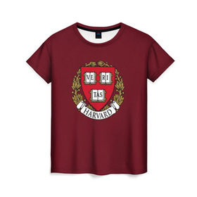 Женская футболка 3D с принтом Harvard University в Новосибирске, 100% полиэфир ( синтетическое хлопкоподобное полотно) | прямой крой, круглый вырез горловины, длина до линии бедер | harvard university | usa | америка | вуз | гарвард | колледж | образование | студенты | сша | университет | школа