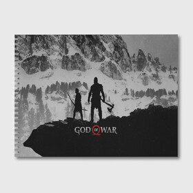 Альбом для рисования с принтом GOD of WAR в Новосибирске, 100% бумага
 | матовая бумага, плотность 200 мг. | god of war | god of war 2 | god of war ii | бог войны | война богов | колосс родосский | кратос | крик