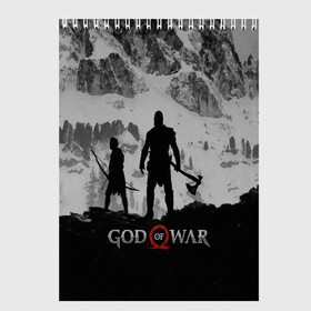 Скетчбук с принтом GOD of WAR в Новосибирске, 100% бумага
 | 48 листов, плотность листов — 100 г/м2, плотность картонной обложки — 250 г/м2. Листы скреплены сверху удобной пружинной спиралью | god of war | god of war 2 | god of war ii | бог войны | война богов | колосс родосский | кратос | крик