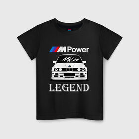 Детская футболка хлопок с принтом BMW Power LEGEND в Новосибирске, 100% хлопок | круглый вырез горловины, полуприлегающий силуэт, длина до линии бедер | Тематика изображения на принте: bmw | legend | motorsport | power | авто | автомобиль | бмв | бумер | бэха | крутая | легенда | машина | немецкое | тачка