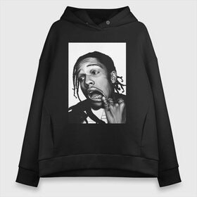 Женское худи Oversize хлопок с принтом ASAP ROCKY в Новосибирске, френч-терри — 70% хлопок, 30% полиэстер. Мягкий теплый начес внутри —100% хлопок | боковые карманы, эластичные манжеты и нижняя кромка, капюшон на магнитной кнопке | aap | asap | mob | rap | rocky | testing | альбом | асап | банда | моб | раким | реп | роки | рэп | рэпер | тестинг | эйсап | эсап