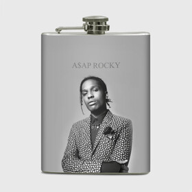 Фляга с принтом A$AP ROCKY в Новосибирске, металлический корпус | емкость 0,22 л, размер 125 х 94 мм. Виниловая наклейка запечатывается полностью | Тематика изображения на принте: aap | asap | mob | rap | rocky | testing | альбом | американский | асап | банда | моб | раким | реп | роки | рэп | рэпер | тестинг | эйсап | эсап