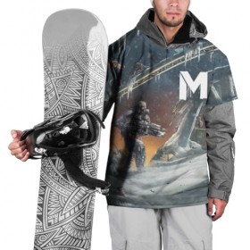Накидка на куртку 3D с принтом Метро в Новосибирске, 100% полиэстер |  | Тематика изображения на принте: exodus | metro | stalker | артем | исход | метро | сталкер | эксодус
