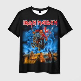 Мужская футболка 3D с принтом Iron Maiden в Новосибирске, 100% полиэфир | прямой крой, круглый вырез горловины, длина до линии бедер | heavy metal | iron maiden | metal | айрон мейден | группы | метал | музыка | рок | хеви метал