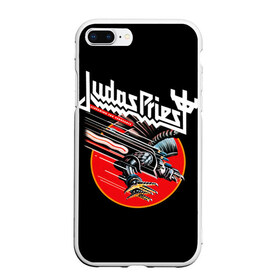 Чехол для iPhone 7Plus/8 Plus матовый с принтом Judas Priest в Новосибирске, Силикон | Область печати: задняя сторона чехла, без боковых панелей | judas priest | metal | rock | группы | метал | музыка | рок | хард рок | хэви метал