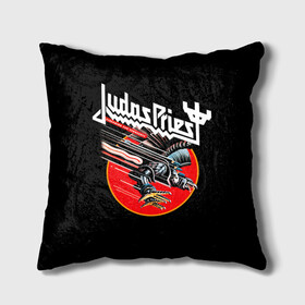 Подушка 3D с принтом Judas Priest в Новосибирске, наволочка – 100% полиэстер, наполнитель – холлофайбер (легкий наполнитель, не вызывает аллергию). | состоит из подушки и наволочки. Наволочка на молнии, легко снимается для стирки | judas priest | metal | rock | группы | метал | музыка | рок | хард рок | хэви метал