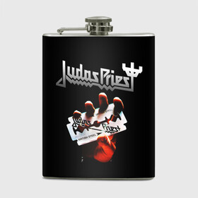 Фляга с принтом Judas Priest в Новосибирске, металлический корпус | емкость 0,22 л, размер 125 х 94 мм. Виниловая наклейка запечатывается полностью | Тематика изображения на принте: judas priest | metal | rock | группы | метал | музыка | рок | хард рок | хэви метал