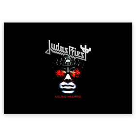 Поздравительная открытка с принтом Judas Priest в Новосибирске, 100% бумага | плотность бумаги 280 г/м2, матовая, на обратной стороне линовка и место для марки
 | Тематика изображения на принте: judas priest | metal | rock | группы | метал | музыка | рок | хард рок | хэви метал