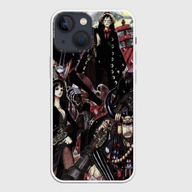 Чехол для iPhone 13 mini с принтом готический One Piece в Новосибирске,  |  | anime | asian | asiatic | big | cat | crow | giant | hat | huge | japonese | karasu | kyojin | manga | neko | one piece | oppai | oriental | power | powerful | tophat | weapon | woma | аниме | манга | япония