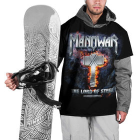 Накидка на куртку 3D с принтом Manowar в Новосибирске, 100% полиэстер |  | heavy metal | manowar | power metal | группы | метал | музыка | пауэр метал | рок | хеви метал