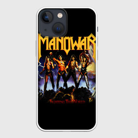 Чехол для iPhone 13 mini с принтом Manowar в Новосибирске,  |  | heavy metal | manowar | power metal | группы | метал | музыка | пауэр метал | рок | хеви метал