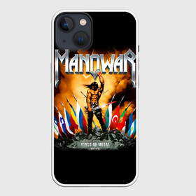 Чехол для iPhone 13 с принтом Manowar в Новосибирске,  |  | heavy metal | manowar | power metal | группы | метал | музыка | пауэр метал | рок | хеви метал