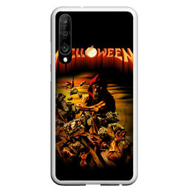 Чехол для Honor P30 с принтом Helloween в Новосибирске, Силикон | Область печати: задняя сторона чехла, без боковых панелей | heavy metal | helloween | metal | группа | метал | музыка | пауэр метал | рок | хэви метал