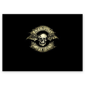 Поздравительная открытка с принтом Avenged Sevenfold в Новосибирске, 100% бумага | плотность бумаги 280 г/м2, матовая, на обратной стороне линовка и место для марки
 | Тематика изображения на принте: a7x | avenged sevenfold | heavy metal | metal | группы | метал | музыка | прогрессивный метал | рок | хард рок | хэви метал