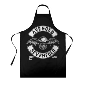 Фартук 3D с принтом Avenged Sevenfold в Новосибирске, 100% полиэстер | общий размер — 65 х 85 см, ширина нагрудника — 26 см, горловина — 53 см, длина завязок — 54 см, общий обхват в поясе — 173 см. Принт на завязках и на горловине наносится с двух сторон, на основной части фартука — только с внешней стороны | a7x | avenged sevenfold | heavy metal | metal | группы | метал | музыка | прогрессивный метал | рок | хард рок | хэви метал
