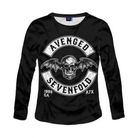 Женский лонгслив 3D с принтом Avenged Sevenfold в Новосибирске, 100% полиэстер | длинные рукава, круглый вырез горловины, полуприлегающий силуэт | a7x | avenged sevenfold | heavy metal | metal | группы | метал | музыка | прогрессивный метал | рок | хард рок | хэви метал