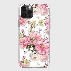 Чехол для iPhone 12 Pro Max с принтом Розовые розы в Новосибирске, Силикон |  | bouquet | fashion | flora | flowers | illustra | nature | ornament | patterns | petals | pink | roses | style | youth | белый | букет | графика | иллюстрация | картинка | лепестки | мода | молодежная | орнамент | природа | рисунок | розовые | розы