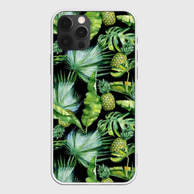 Чехол для iPhone 12 Pro Max с принтом Ананасы в Новосибирске, Силикон |  | branches | fashion | flora | fruit | leaves | nature | palm trees | pineapples | style | tropical | youth | акварель | ананасы | ветки | графика | иллюстрация | картинка | листья | мода | молодежная | пальмы | природа | рисунок | стиль