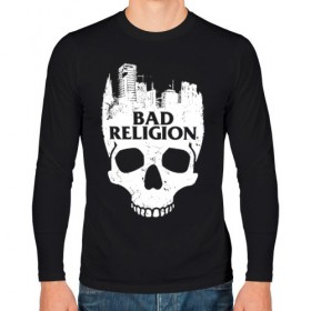 Мужской лонгслив хлопок с принтом Bad Religion в Новосибирске, 100% хлопок |  | Тематика изображения на принте: bad religion | hardcore | punk | группы | музыка | панк | панк рок | рок