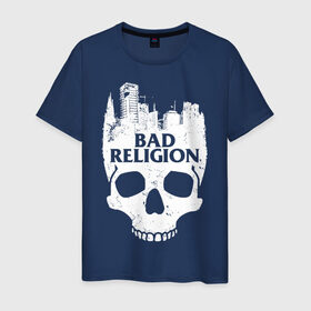 Мужская футболка хлопок с принтом Bad Religion в Новосибирске, 100% хлопок | прямой крой, круглый вырез горловины, длина до линии бедер, слегка спущенное плечо. | Тематика изображения на принте: bad religion | hardcore | punk | группы | музыка | панк | панк рок | рок