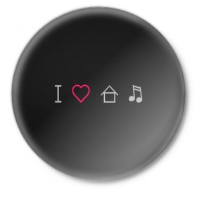 Значок с принтом Музыка Спасет Мир Любовь в Новосибирске,  металл | круглая форма, металлическая застежка в виде булавки | быть | дом | любимым | любить | люблю | мир | музыка | спасет