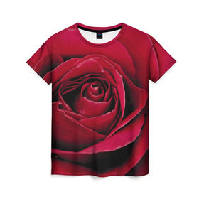 Женская футболка 3D с принтом Бутон алой розы в Новосибирске, 100% полиэфир ( синтетическое хлопкоподобное полотно) | прямой крой, круглый вырез горловины, длина до линии бедер | 8 | day | flower | flowers | international | nature | pud | rose | roses | womens | бутон | день | женский | марта | международный | природа | растение | роза | розы | цветок | цветы