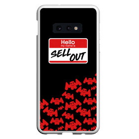 Чехол для Samsung S10E с принтом MARSHMELLO - SELL OUT в Новосибирске, Силикон | Область печати: задняя сторона чехла, без боковых панелей | marsh | marshmallow | marshmello | marshmelo | mello | music | sell out | smile | диджей | лого | маршмеллов | маршмеллоу | маршмеллу | маршмело | маршмелов | маршмелоу | музыка | музыкант | трэп | улыбка | хаус