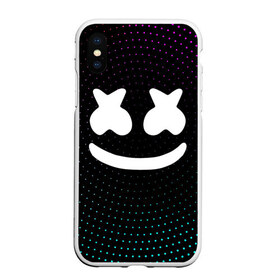 Чехол для iPhone XS Max матовый с принтом MARSHMELLO Black в Новосибирске, Силикон | Область печати: задняя сторона чехла, без боковых панелей | black | marsh | marshmallow | marshmello | marshmelo | mello | music | smile | диджей | лого | маршмеллов | маршмеллоу | маршмеллу | маршмело | маршмелов | маршмелоу | музыка | музыкант | трэп | улыбка | хаус