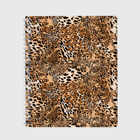Тетрадь с принтом Леопард в Новосибирске, 100% бумага | 48 листов, плотность листов — 60 г/м2, плотность картонной обложки — 250 г/м2. Листы скреплены сбоку удобной пружинной спиралью. Уголки страниц и обложки скругленные. Цвет линий — светло-серый
 | camouflage | cat | disguise | fashion | illustration | jungle | leopard | predator | skin | spots | style | wild | youth | графика | джунгли | дикий | иллюстрация | камуфляж | картинка | кошка | леопард | маскировка | мода | молодежная | пятна | рисунок |